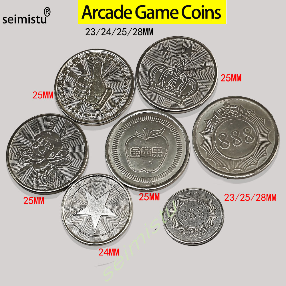 Token Coin Mechanism - 100 adet Paslanmaz Çelik 23/24/25mm Jetonlar
